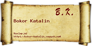 Bokor Katalin névjegykártya