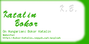 katalin bokor business card